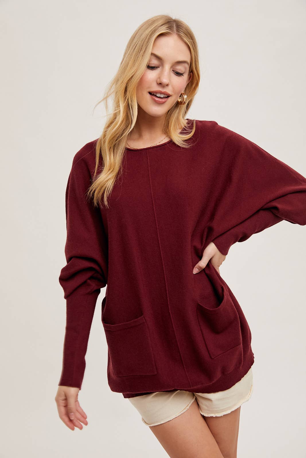 Laura Dolman Tunic Sweater