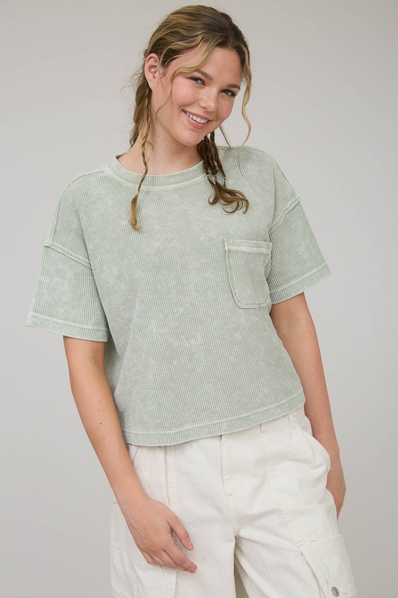Kate Washed Ribbed Top