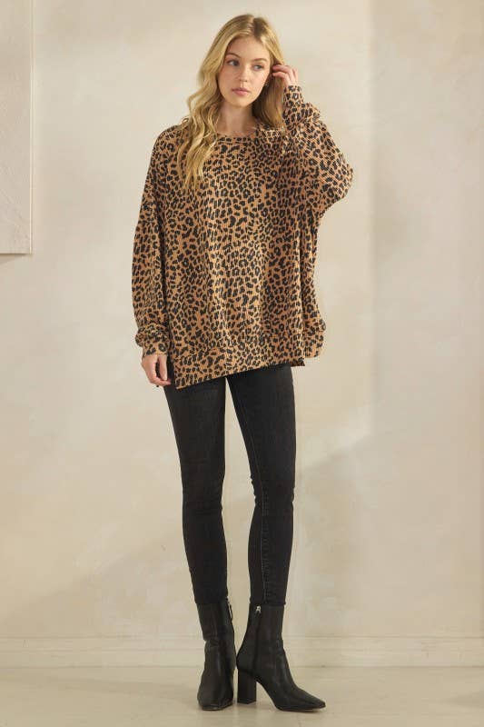 Mariah Animal Print Plus Top