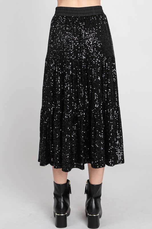 Sequined Midi Skirt