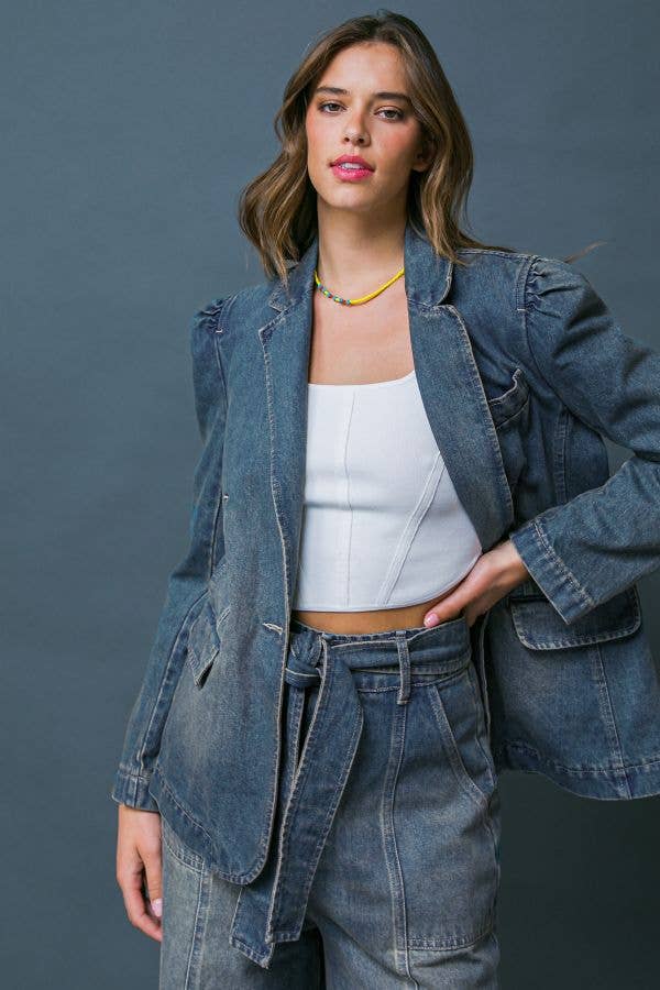 The Washed Denim Blazer