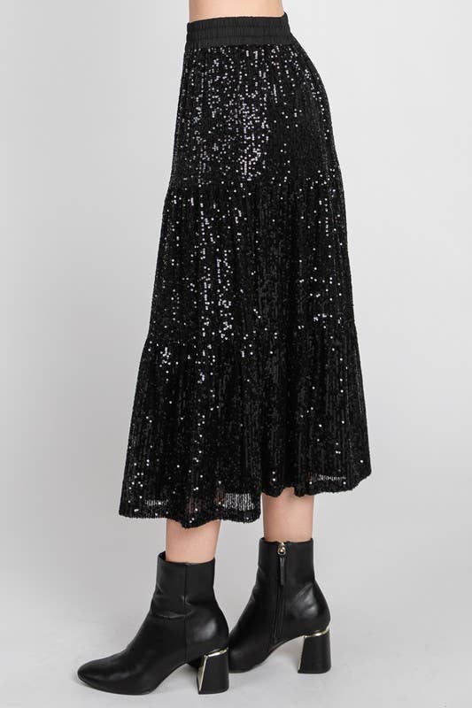 Sequined Midi Skirt
