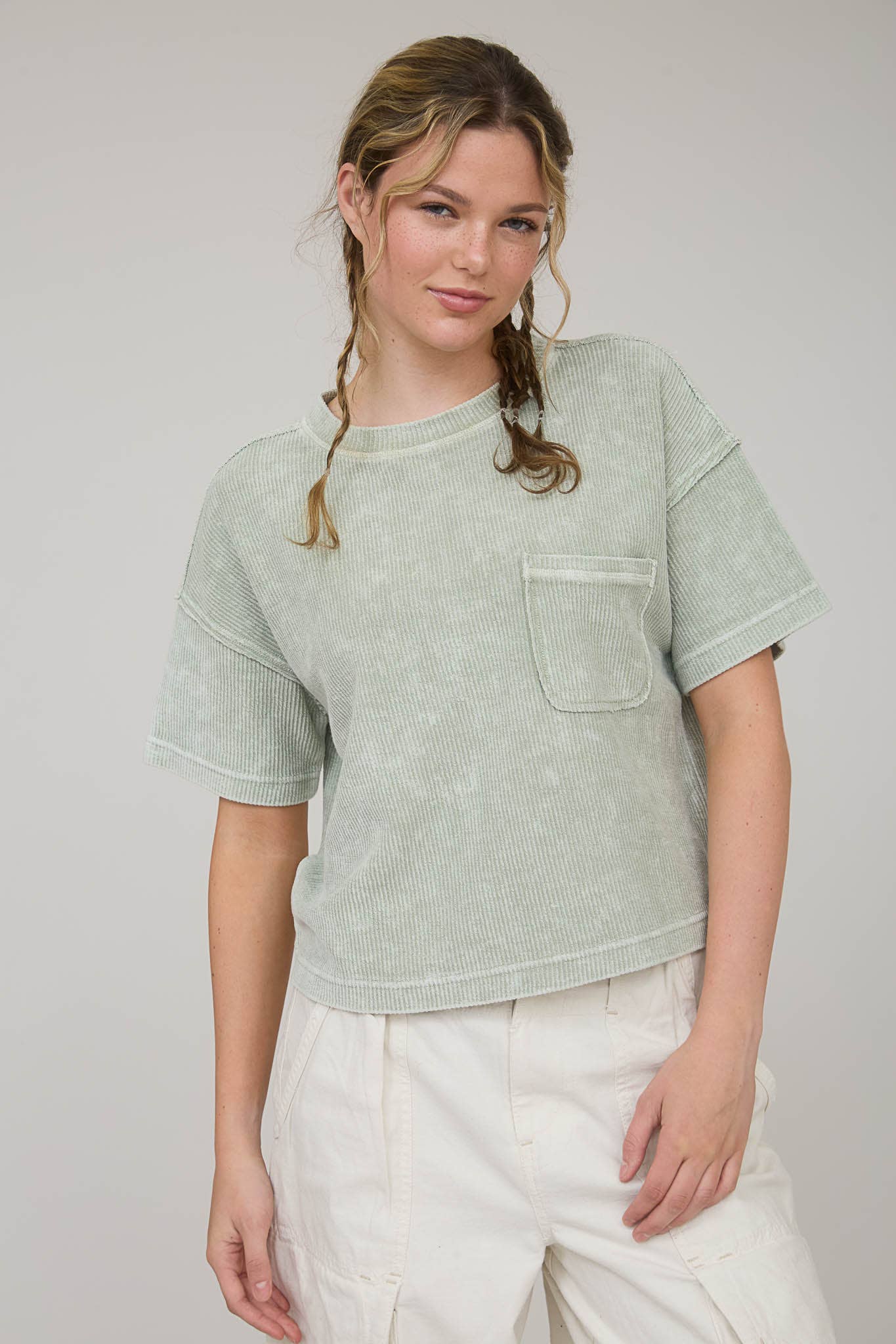 Kate Washed Ribbed Top