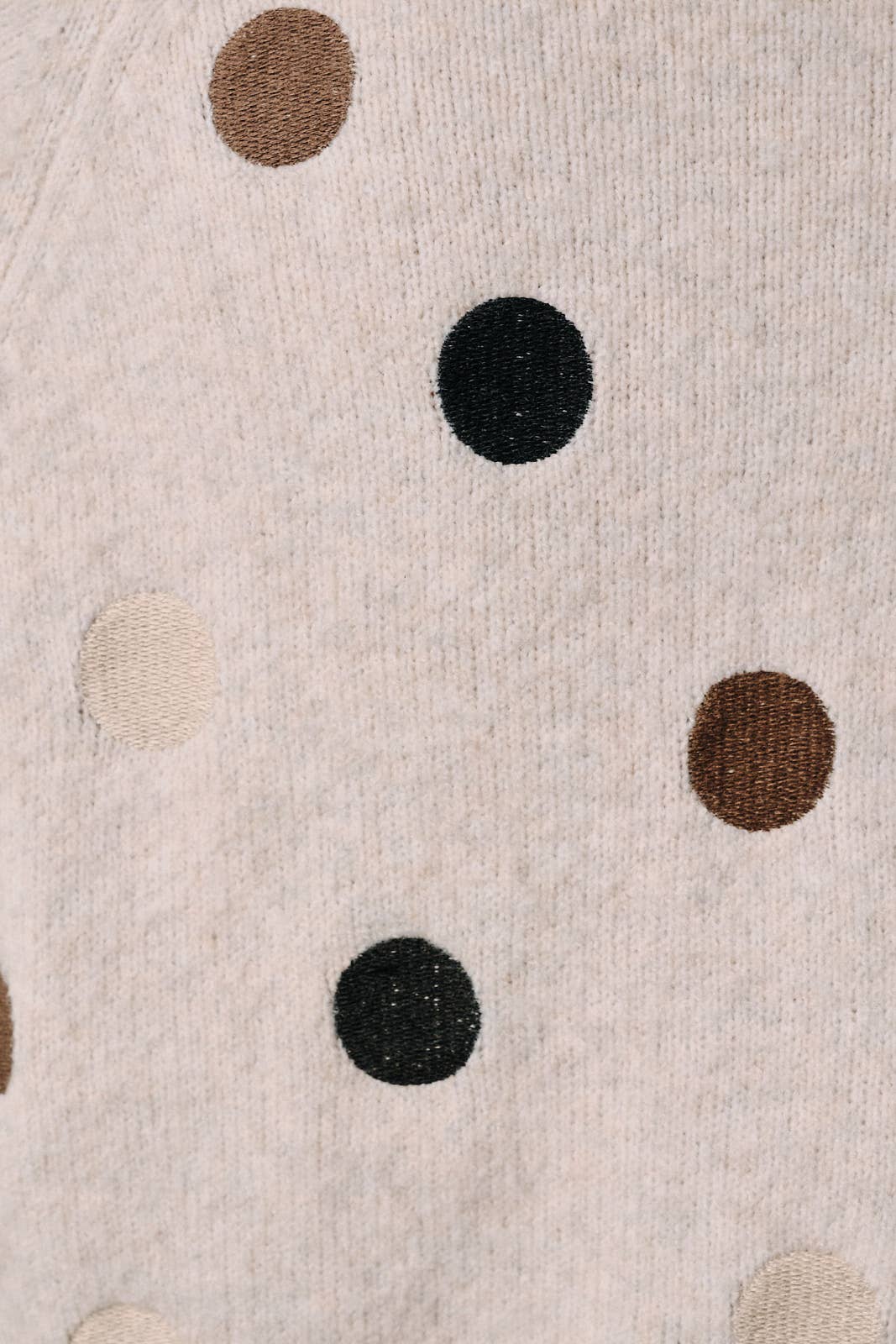 Soft Fuzzy Polka Dot Sweater