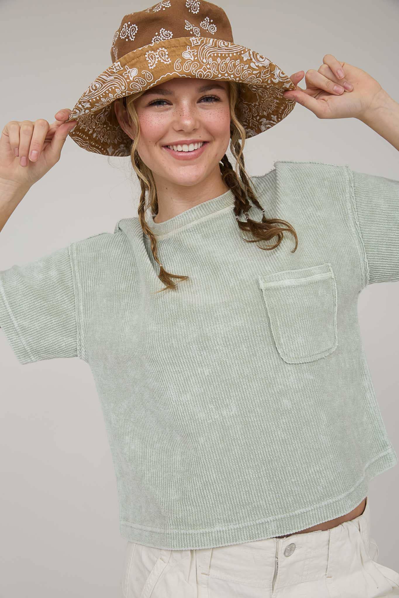 Kate Washed Ribbed Top