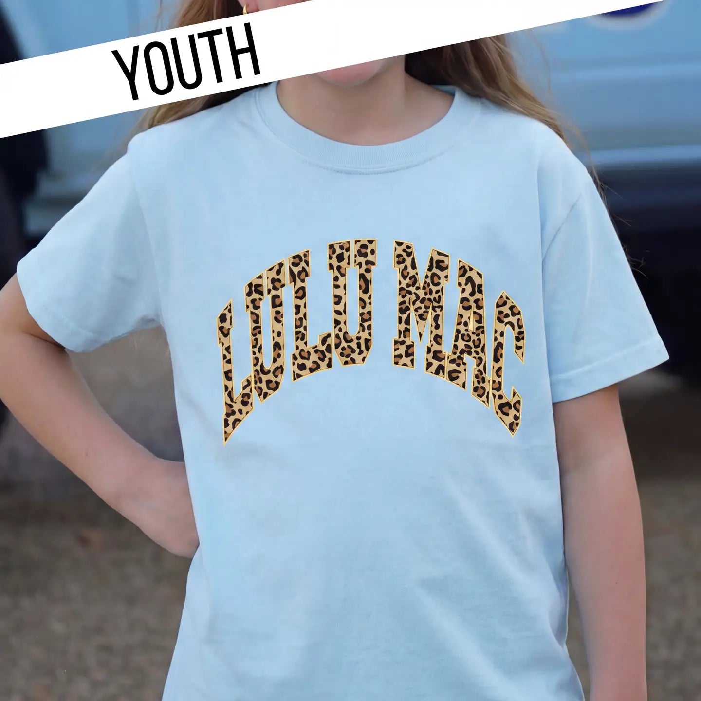 Lulu Mac Leopard Youth Comfort Colors Tee