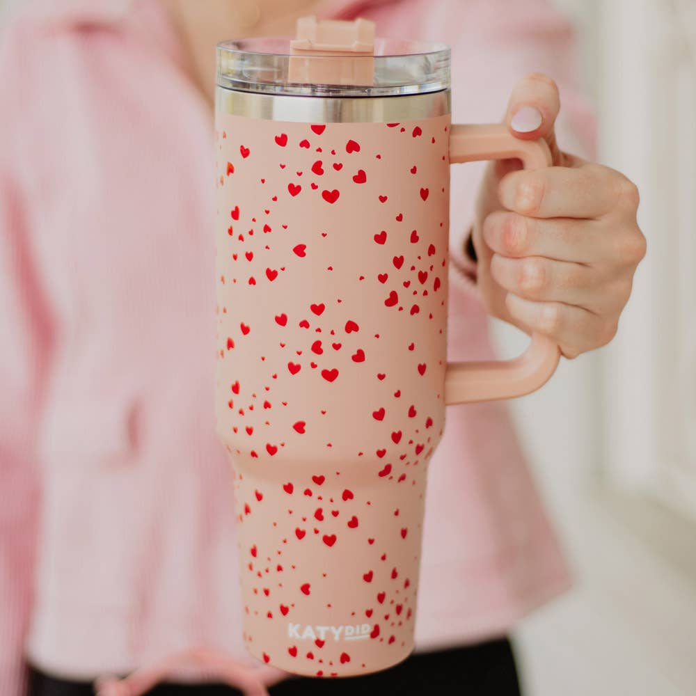 Mini Red Hearts All Over Tumbler - Milly's Boutique