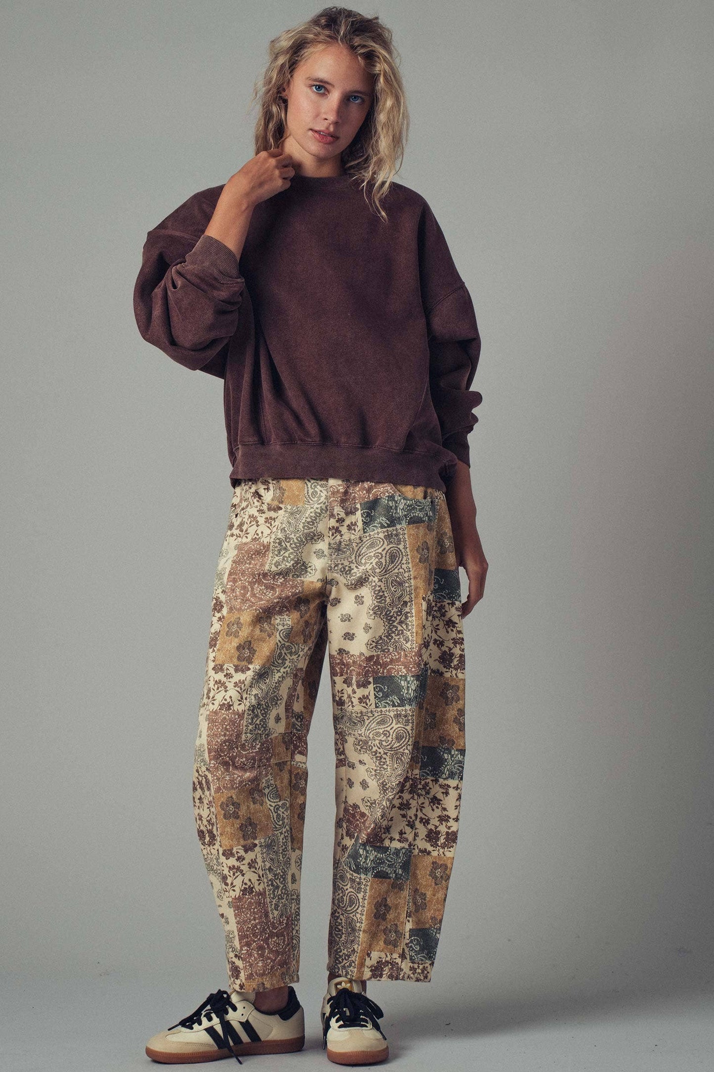 Boho Patchwork Barrel Style Pants