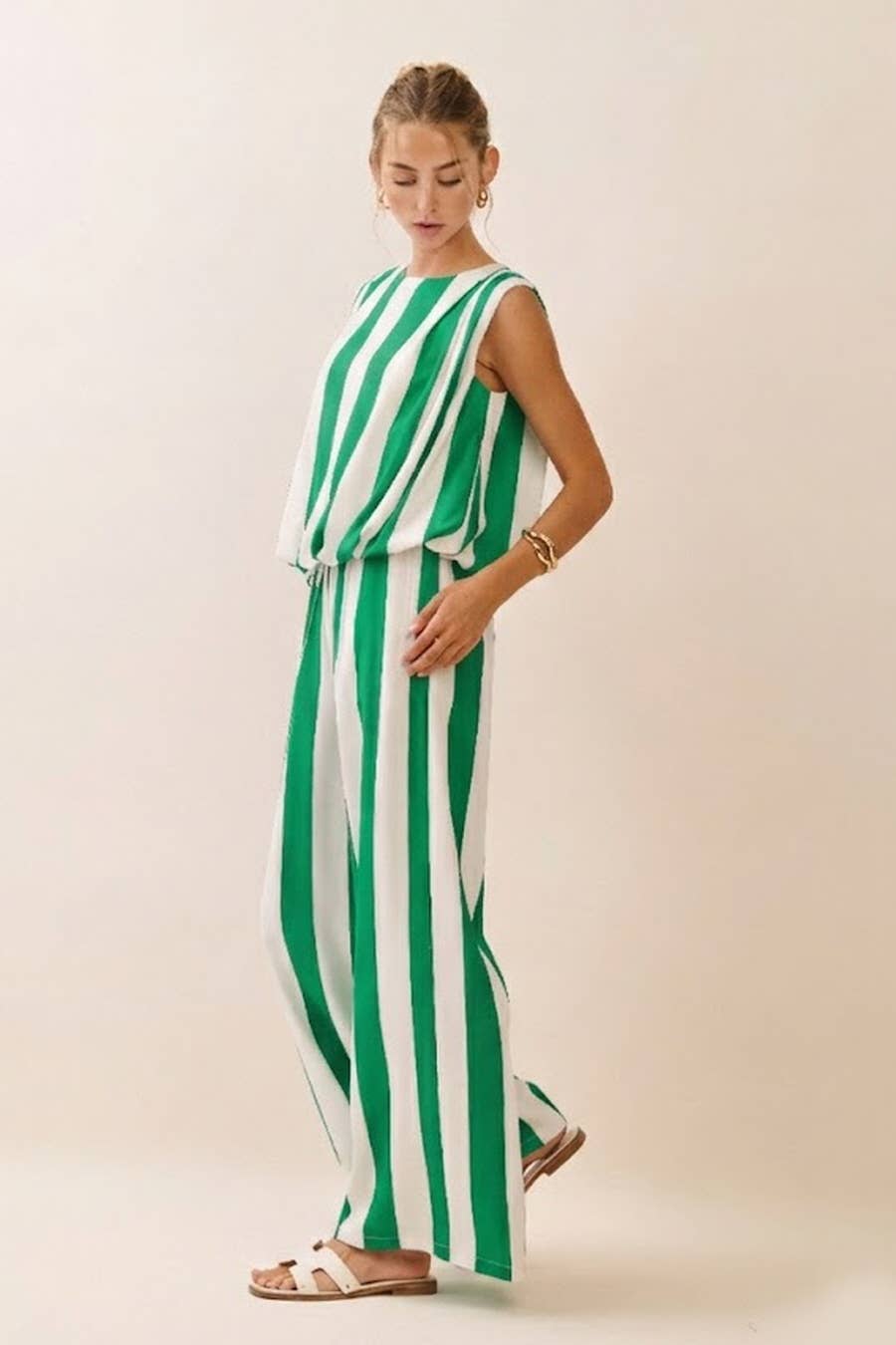 Dana Vertical Stripe Pant Set