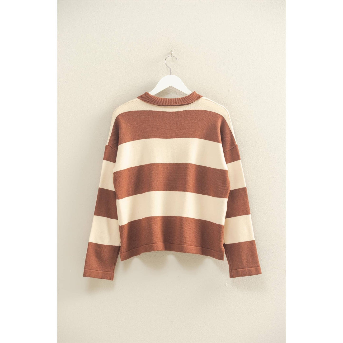 Amy Striped Polo Sweater