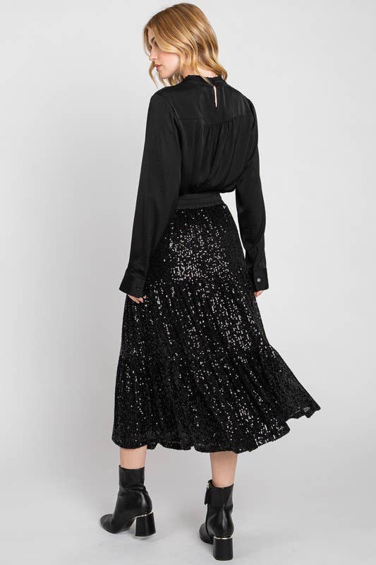 Sequined Midi Skirt
