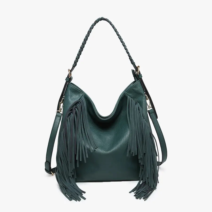 Sav Distressed Hobo w/ Fringe Detail - Milly's Boutique
