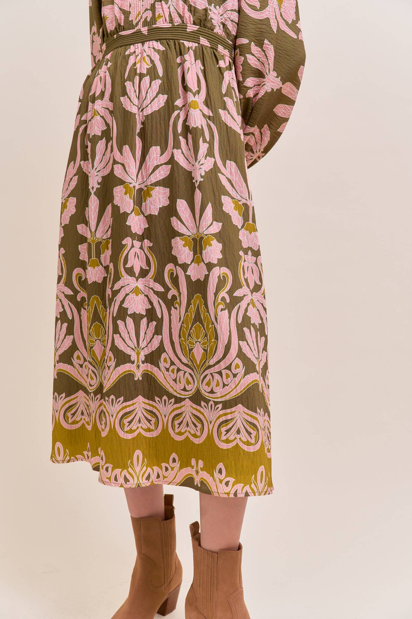 Sally Floral Print Midi Dress