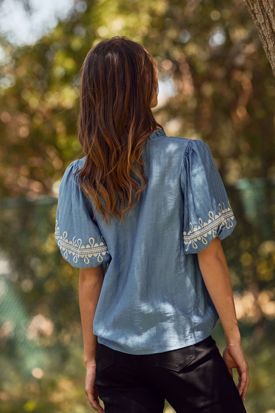 Lauren Embroidered Plus Blouse