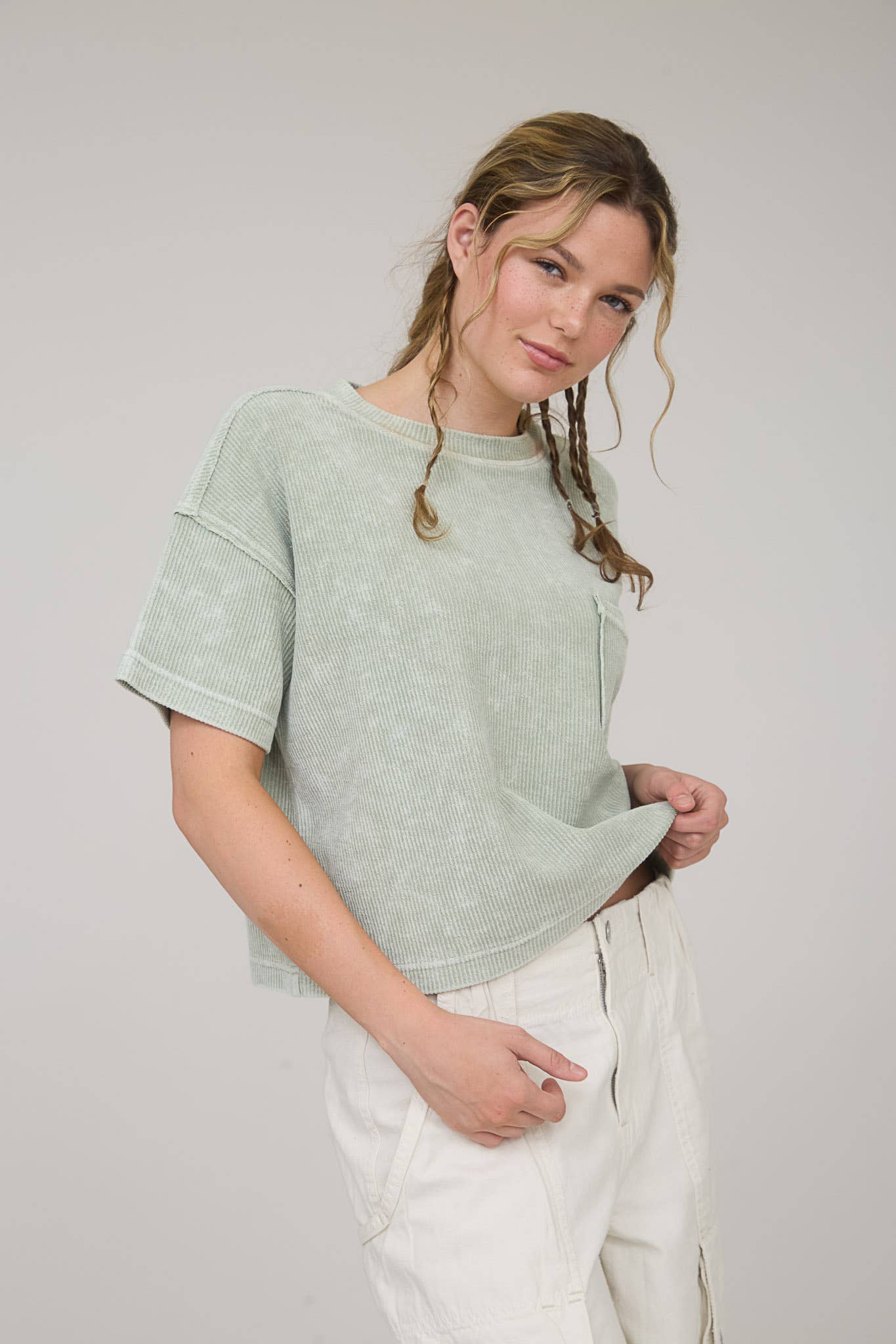 Kate Washed Ribbed Top