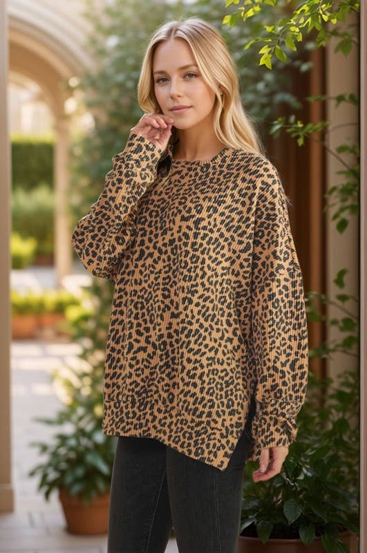 Mariah Animal Print Plus Top