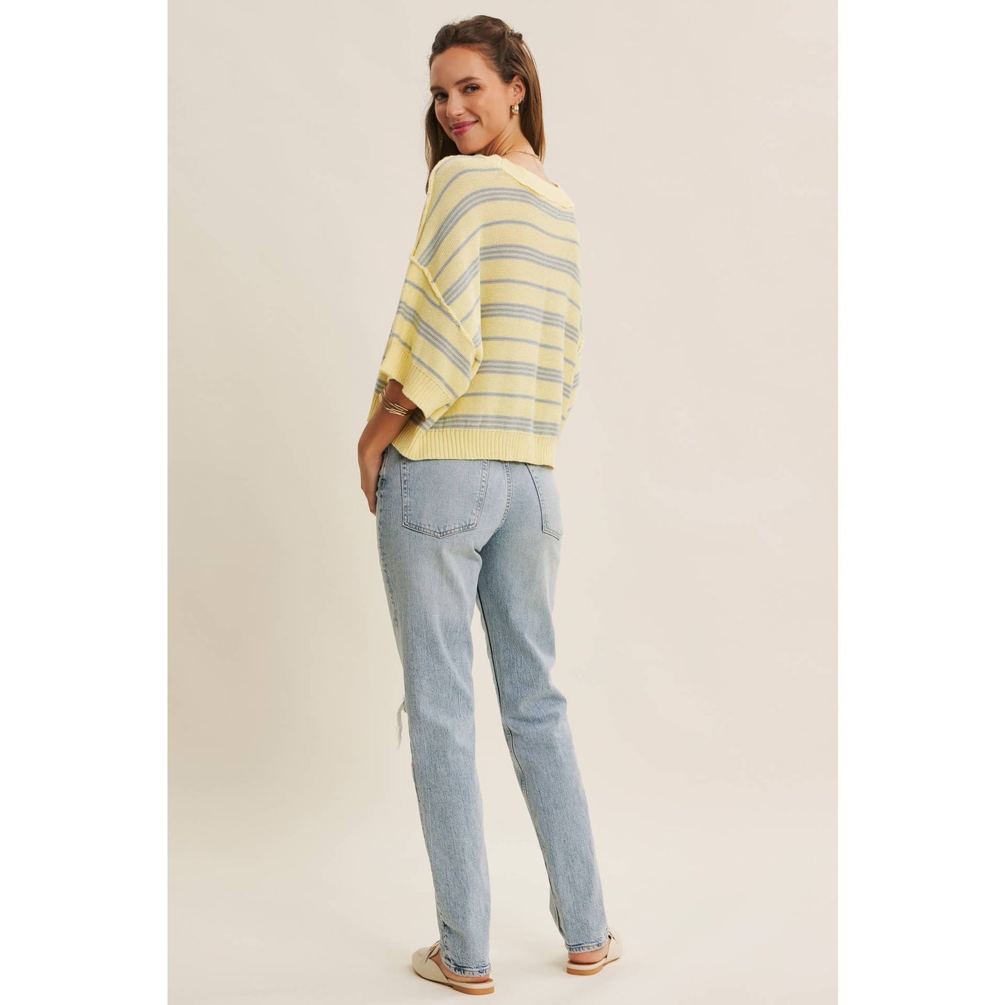 Lea Striped Lightweight Sweater