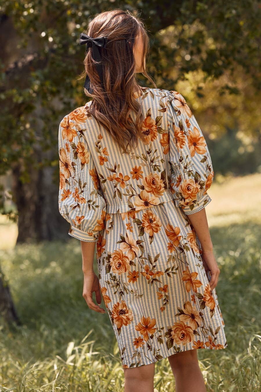 Jolie Striped Floral Dress
