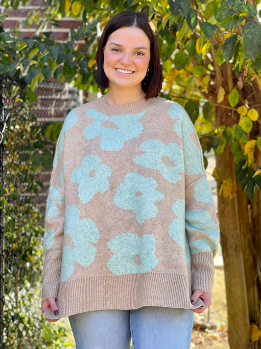 Danny  Flower Sweater - Milly's Boutique