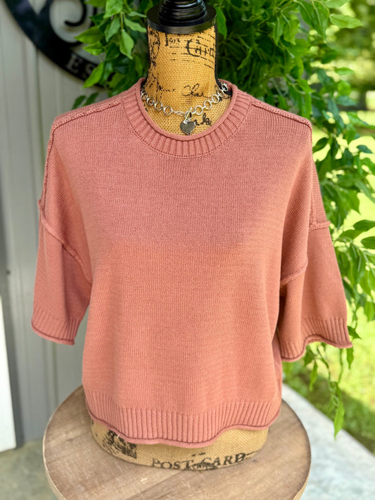 Vicki Exposed Seam Sweater