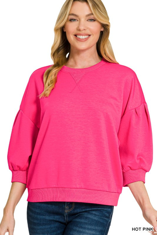 The Scuba Puff Sleeve Pullover