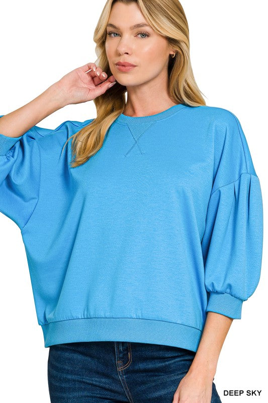 The Scuba Puff Sleeve Pullover