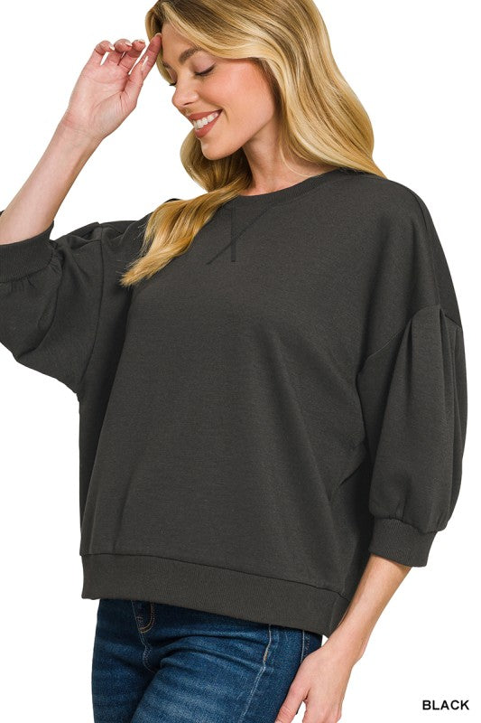 The Scuba Puff Sleeve Pullover