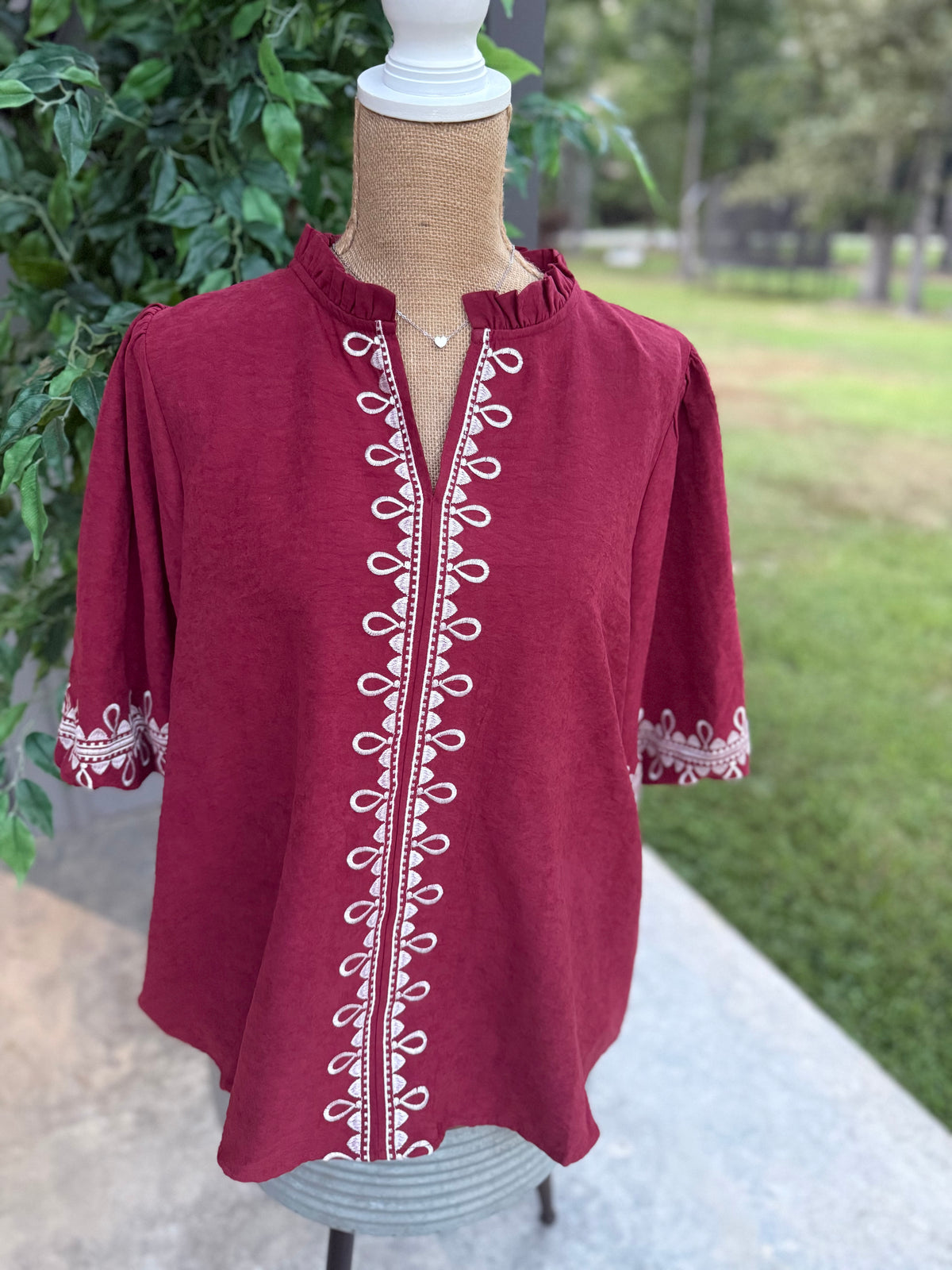 Julie V-neck Peplum Top