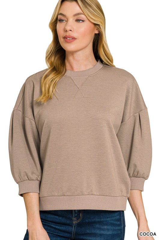 The Scuba Puff Sleeve Pullover