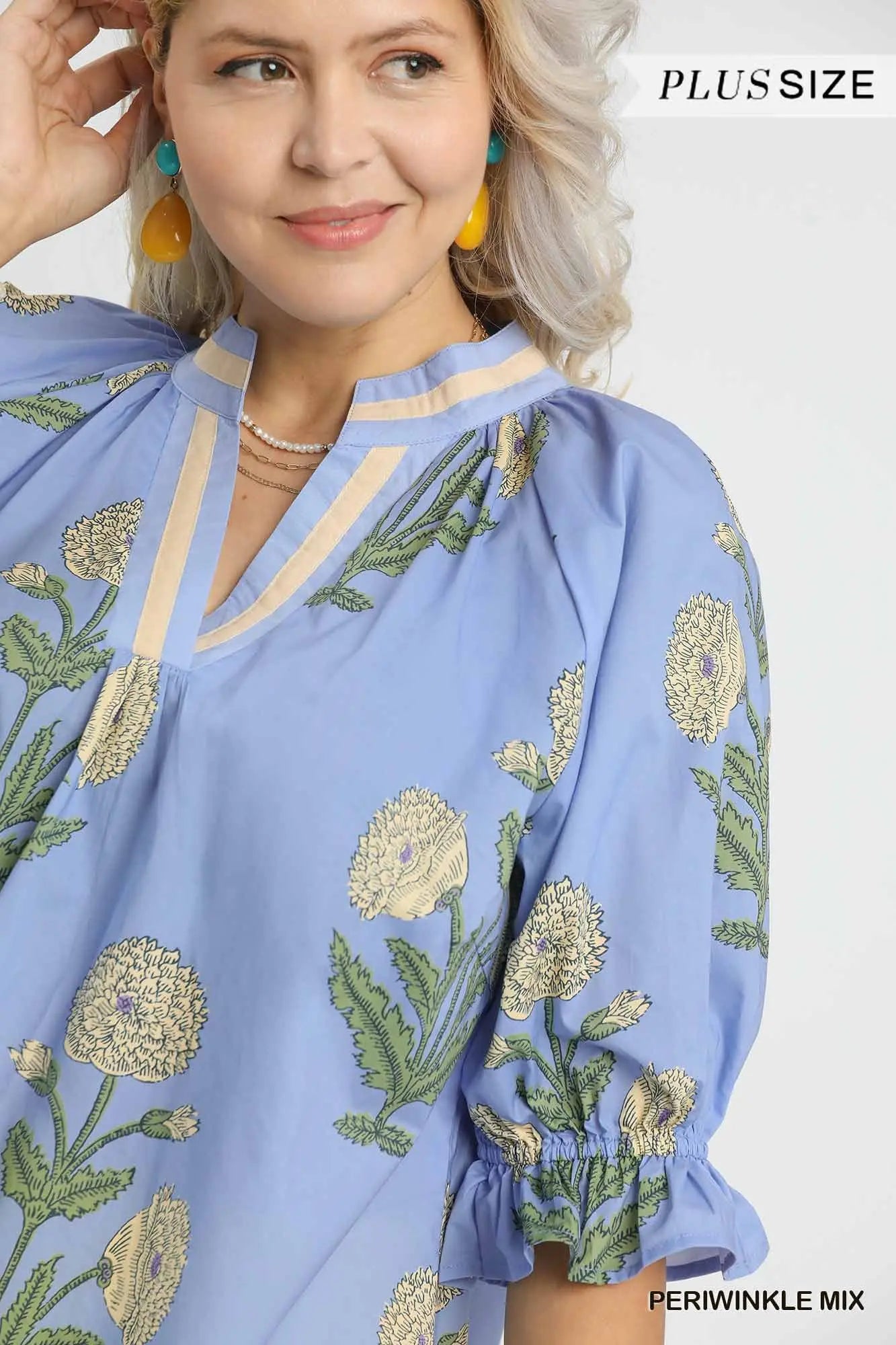 Alice Floral Poplin Plus Top