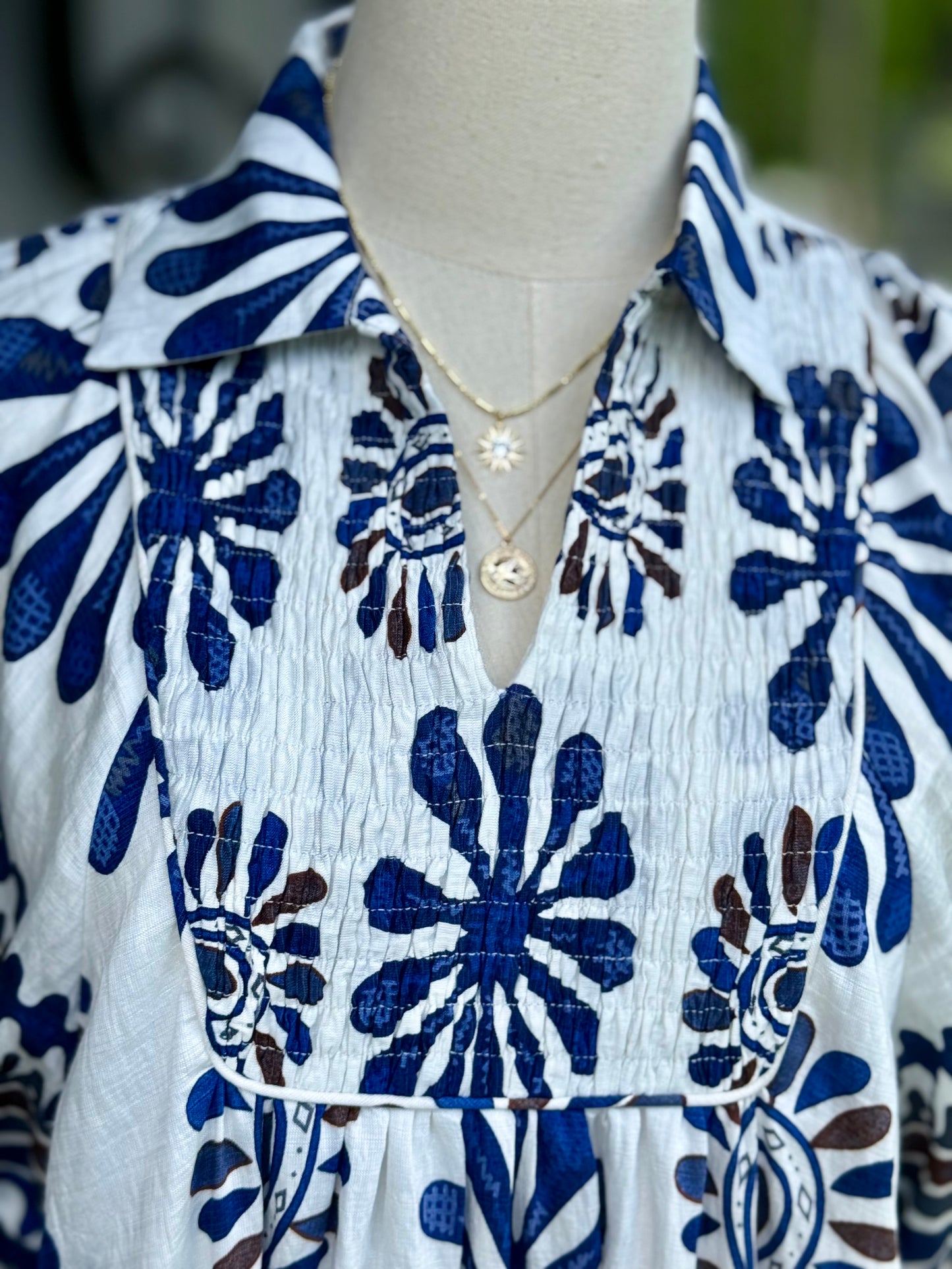 Vanna Smocked Boho Maxi Dress