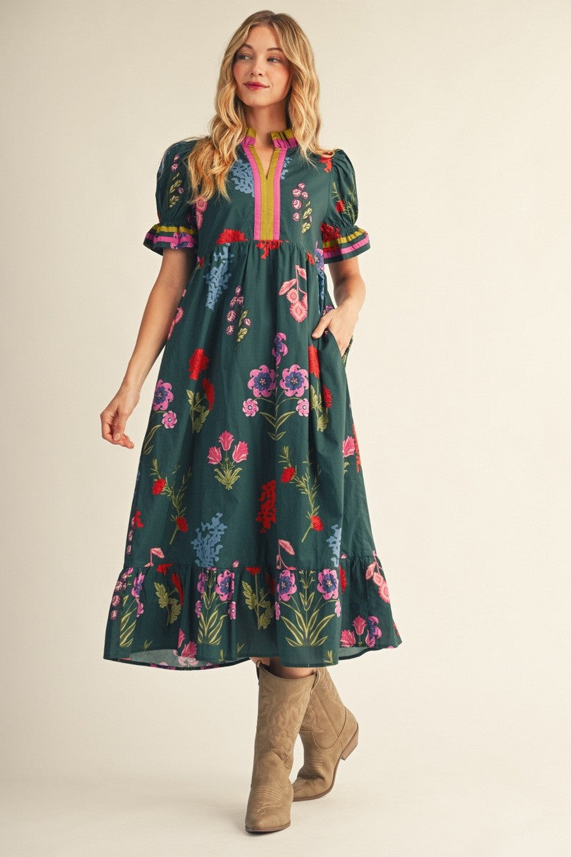 Brittany Floral Midi Dress