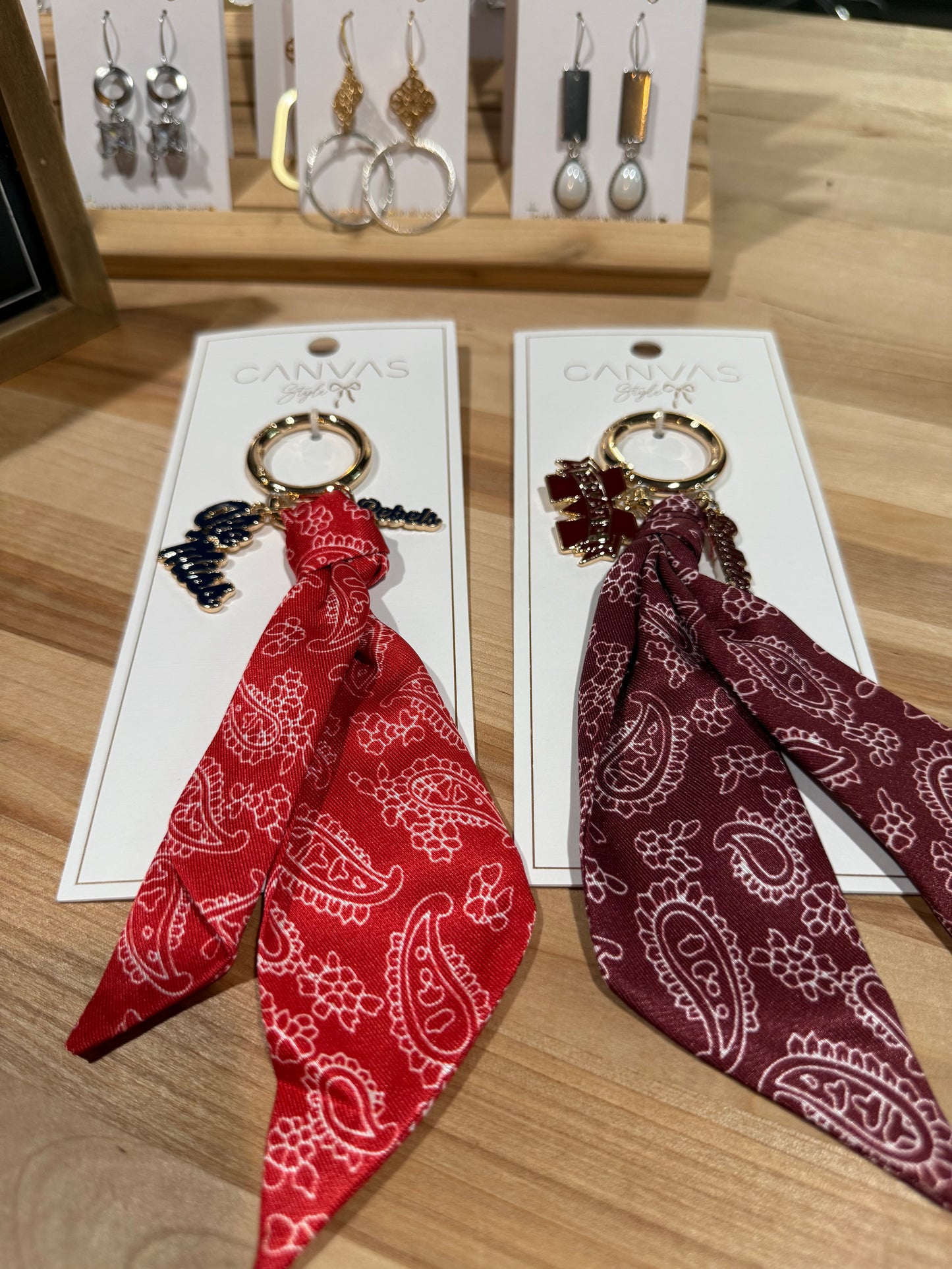 Mississippi State Bulldogs Logo Bandana Bag Charm