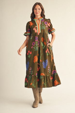 Brittany Floral Midi Dress