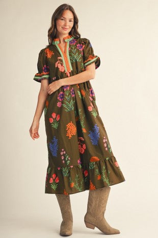 Brittany Floral Midi Dress