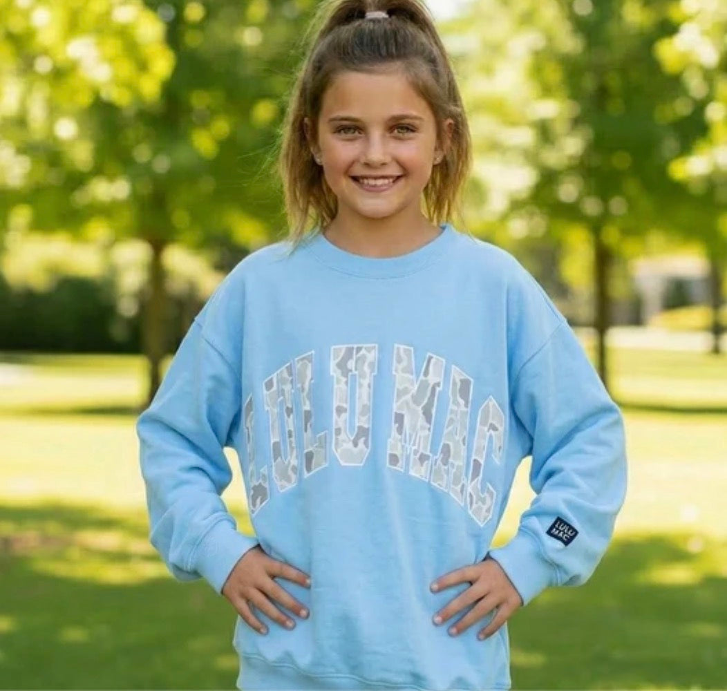 Lulu Mac Camo Logo Youth Sweatshirt