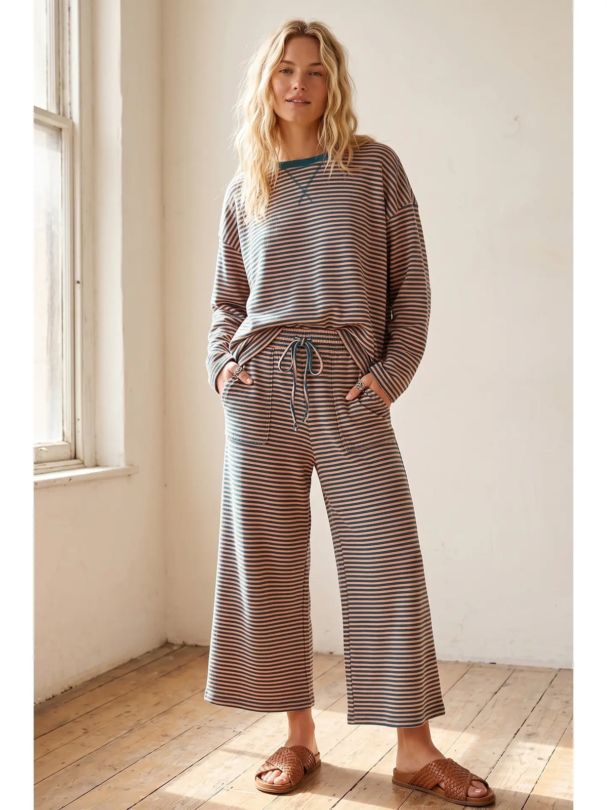 The Striped Long Sleeve Knit Set