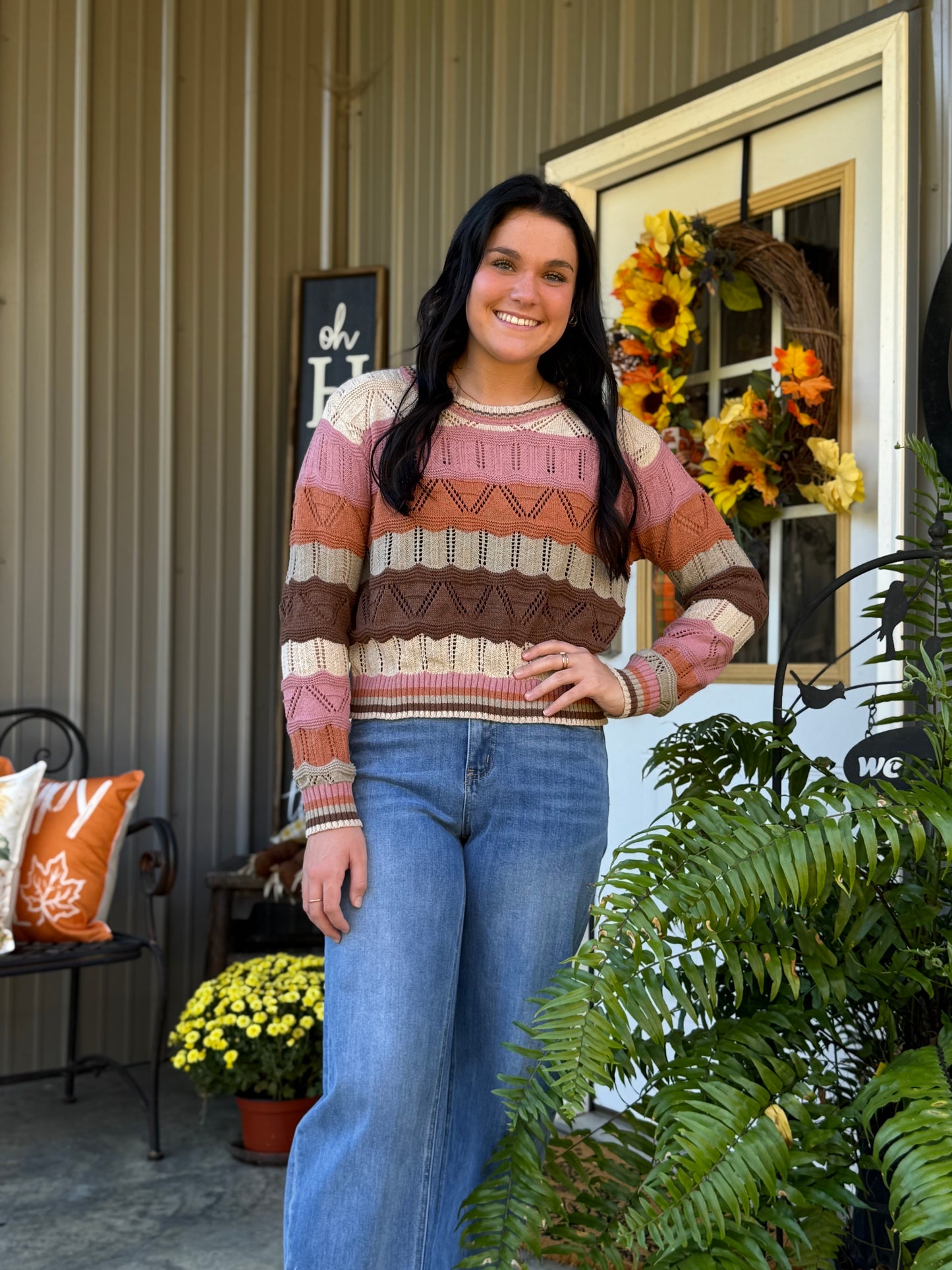 Tess Wavy Stripe Sweater