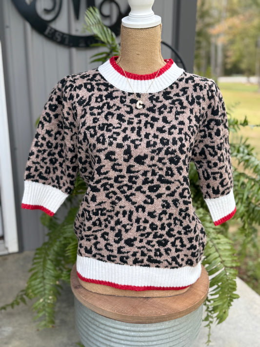 Leopard Jacquard Sweater