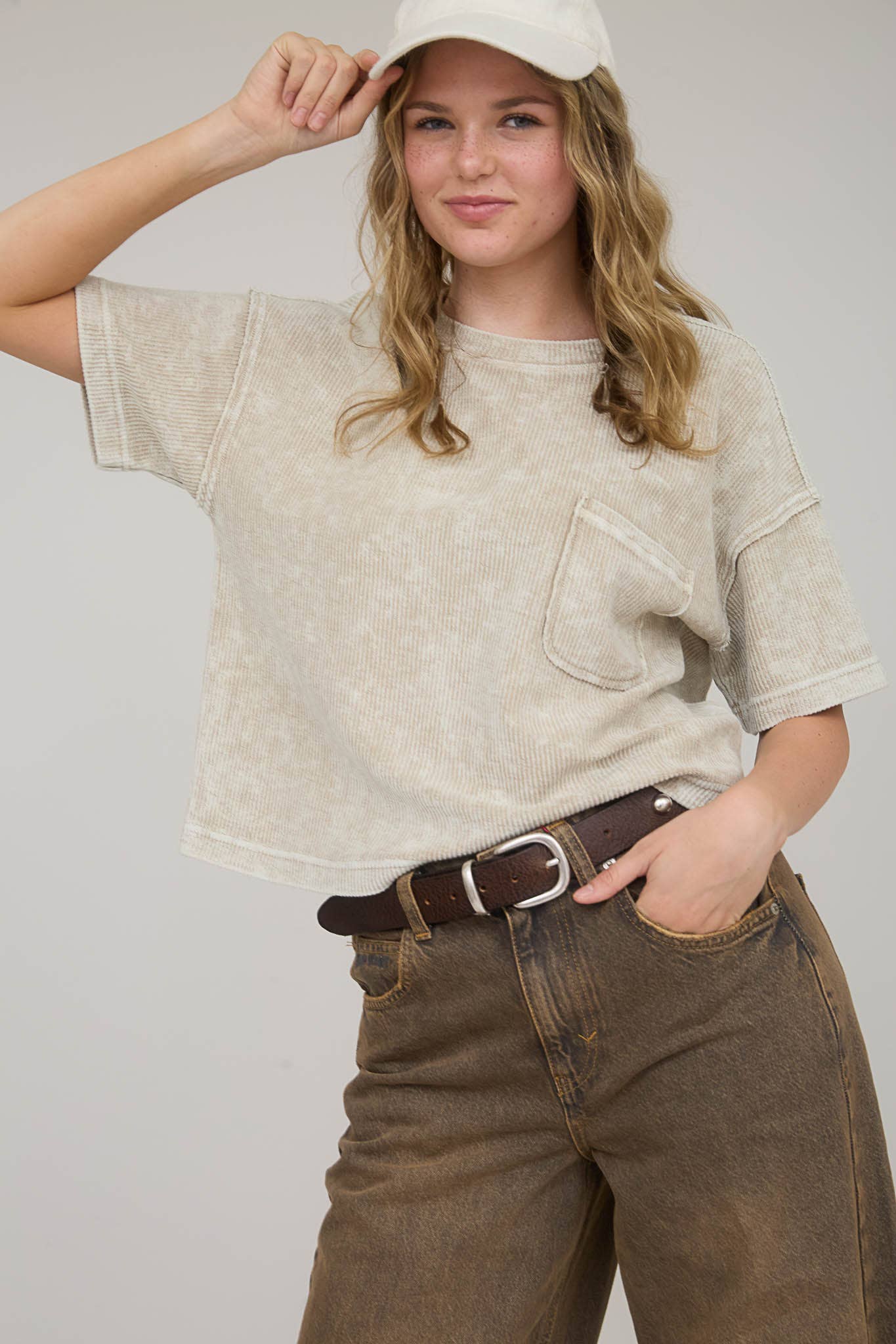 Kate Washed Ribbed Top