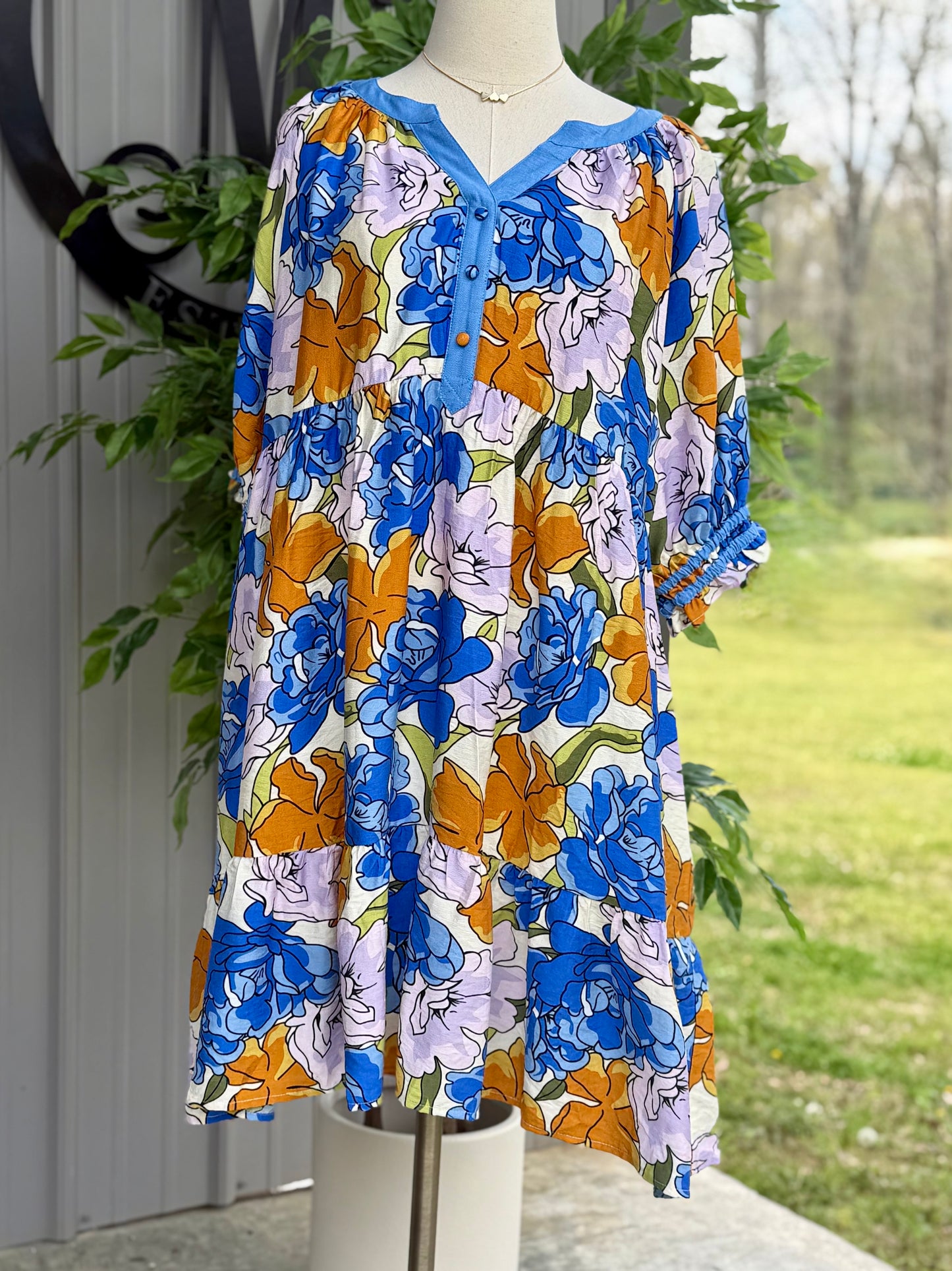 Bailey Plus Floral Tiered Dress