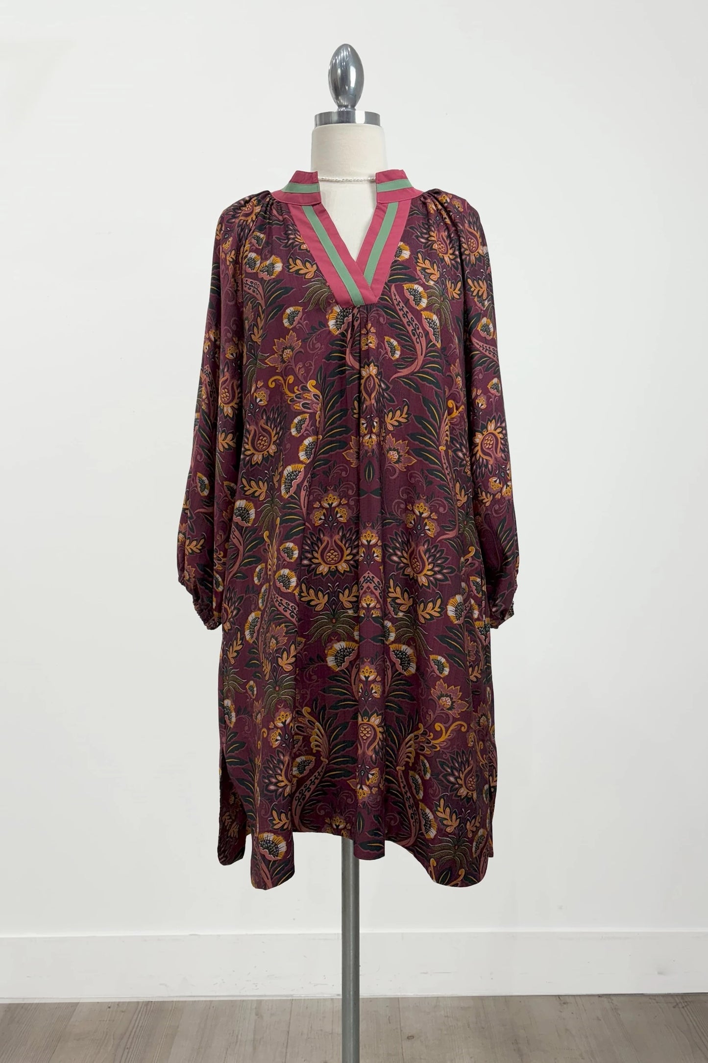 Jane Floral Collard Plus Dress
