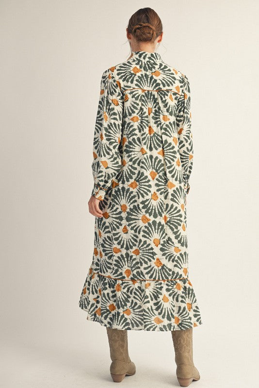 Ashlee Boho Style Midi Dress