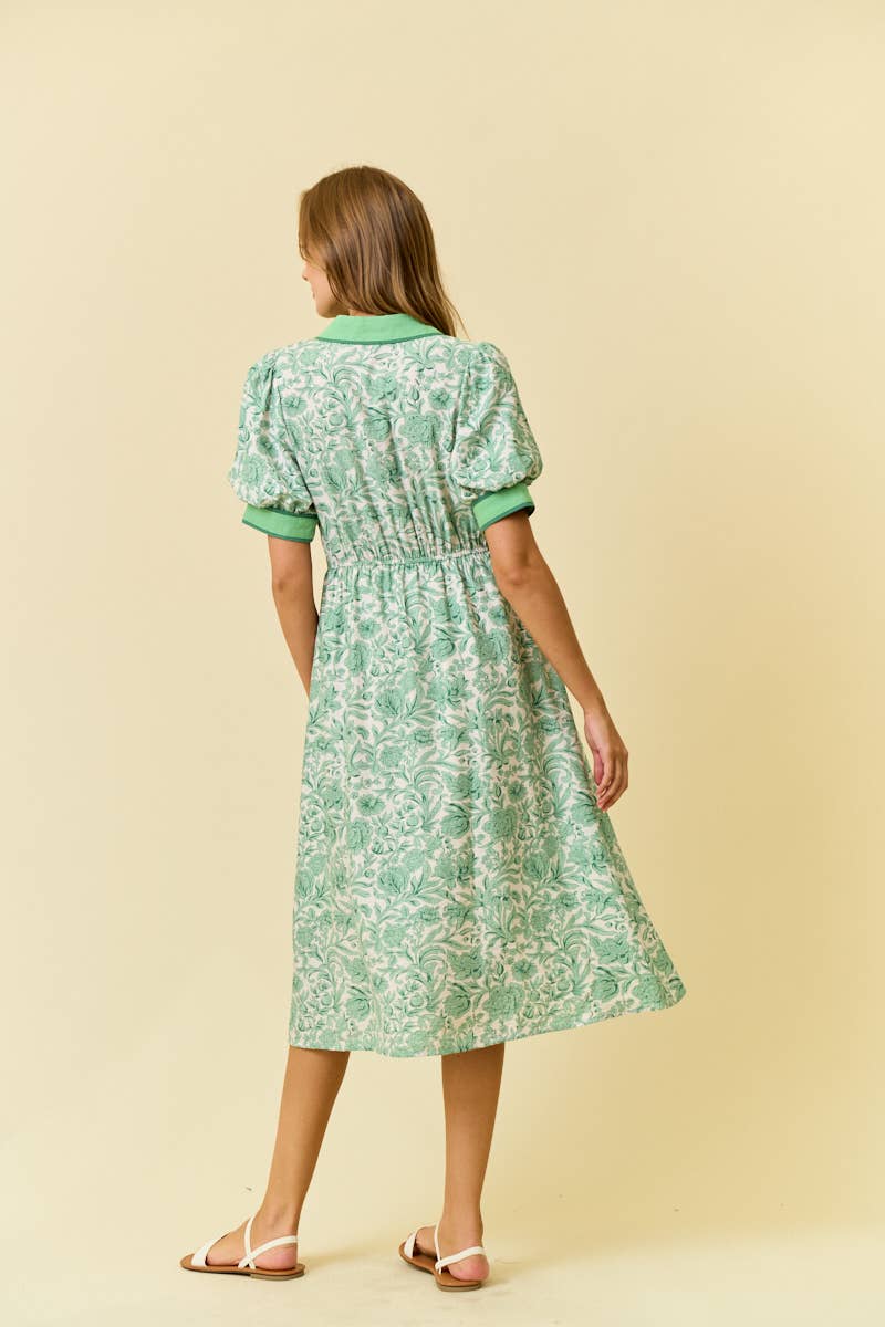 Kat Floral Midi Shirt Dress