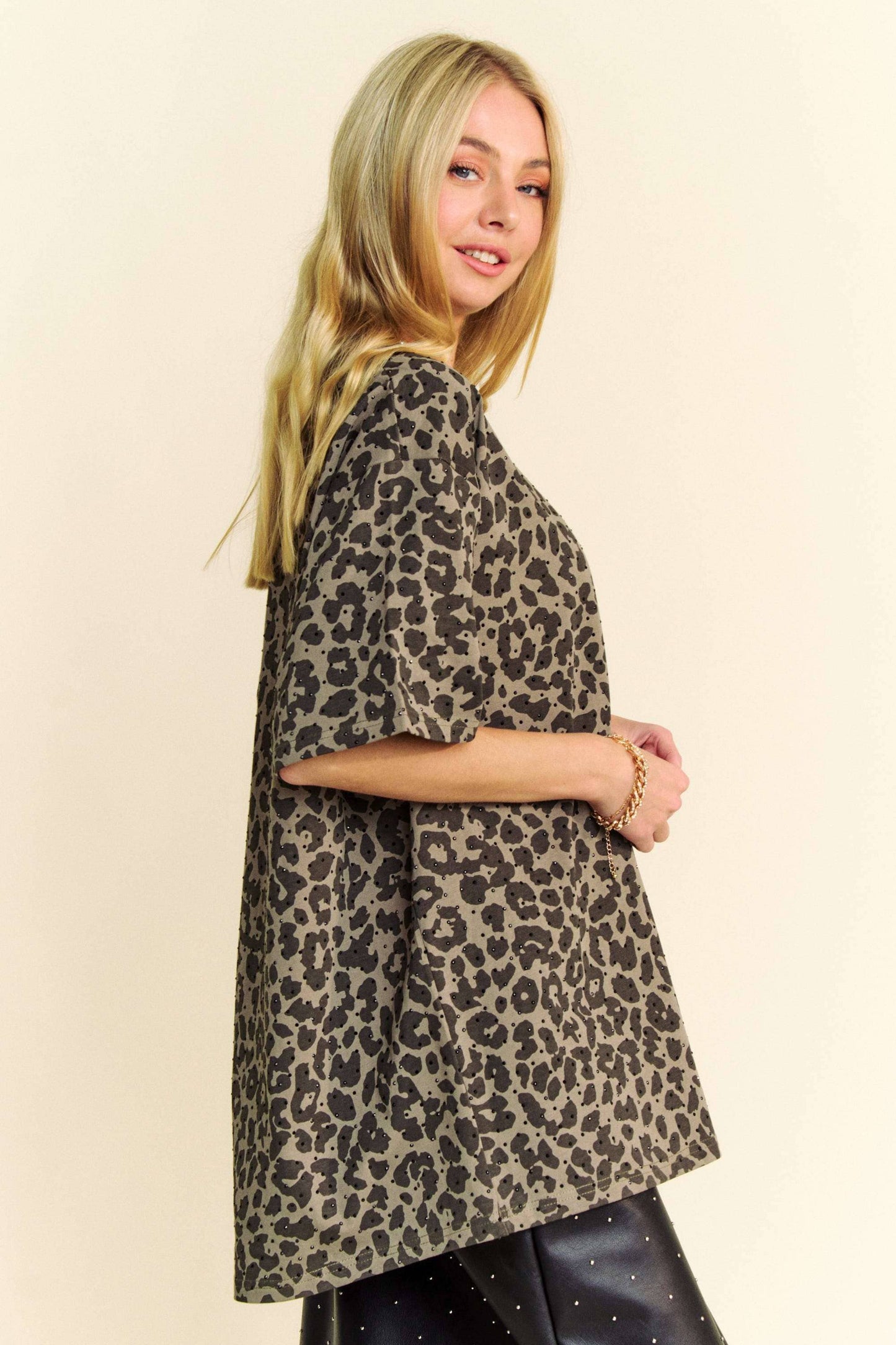 The Wild Rhinestone and Leopard Plus Tee
