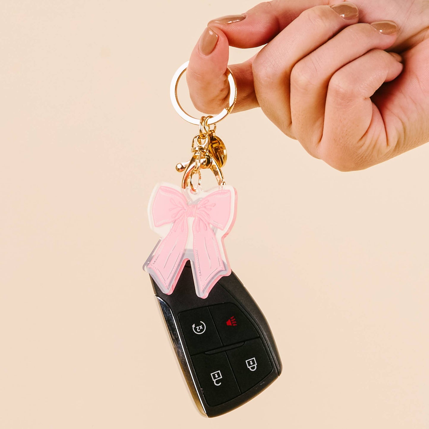 Acrylic Keychain-Bow Pink - Milly's Boutique