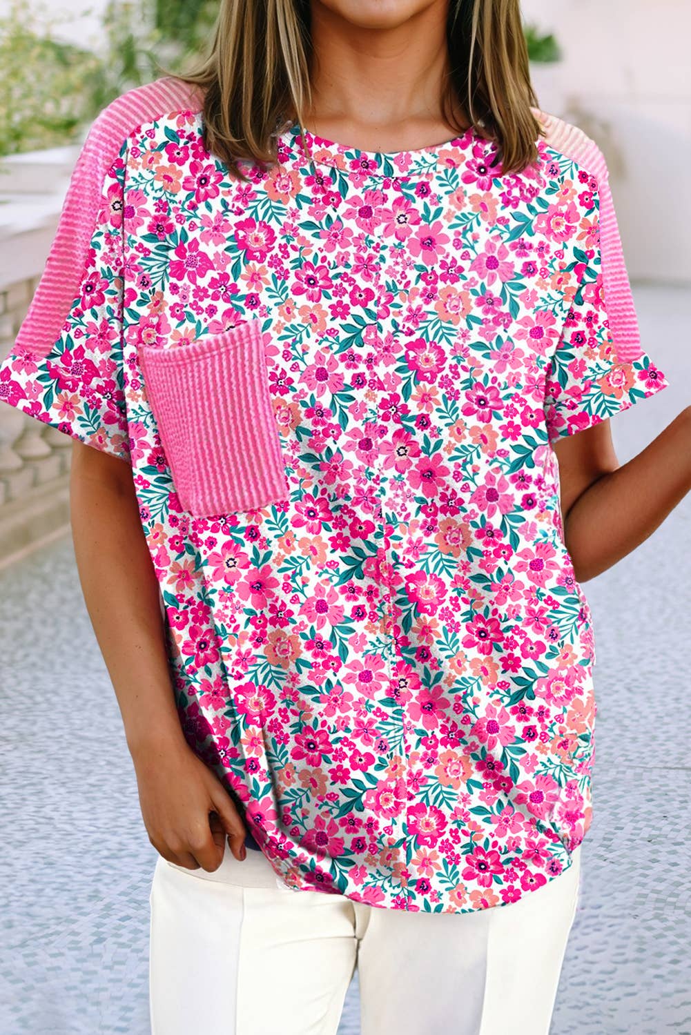 Anna Floral Plus Top - Milly's Boutique