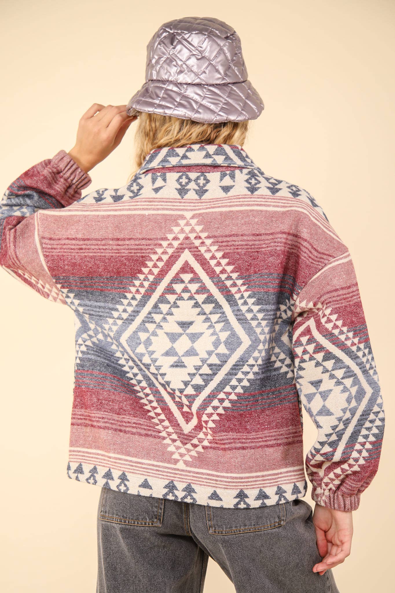 Aztec Woven Pullover - Milly's Boutique
