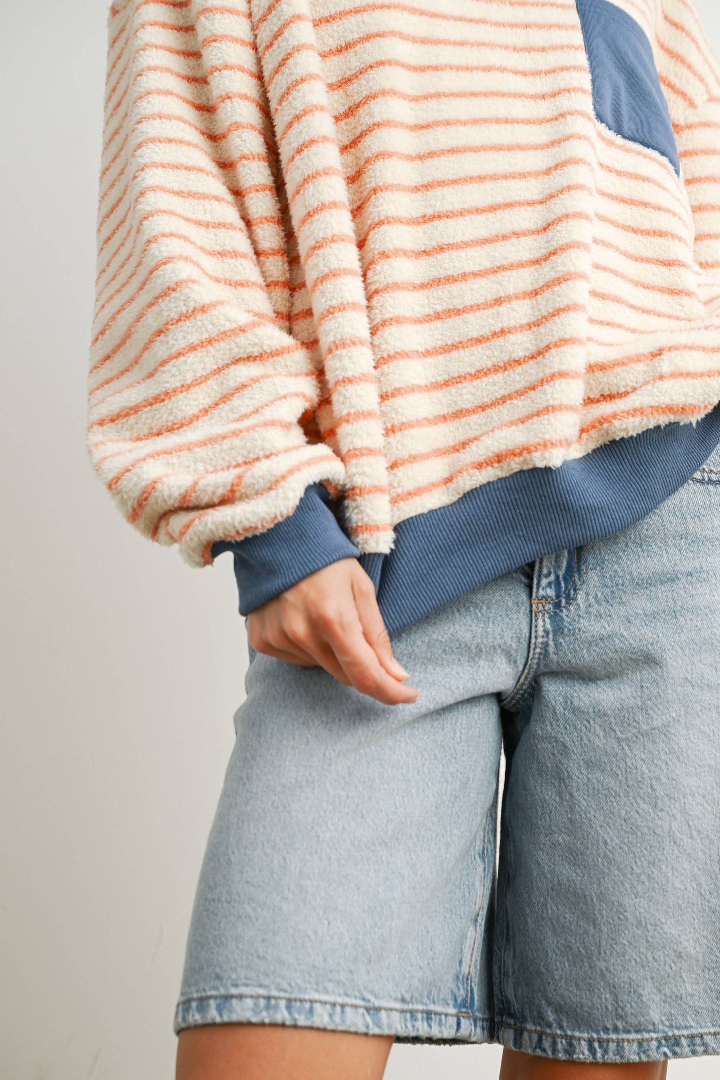Doni Striped Oversized Crewneck Pullover