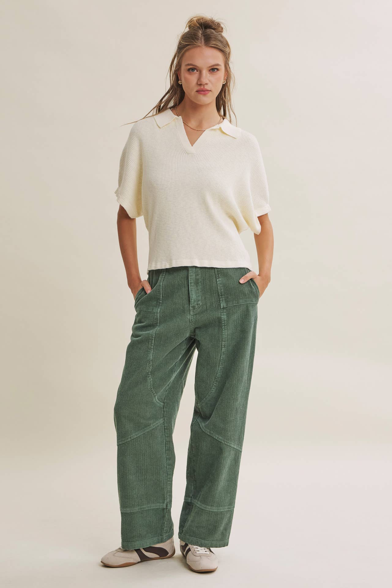 Claire Relaxed Slub Rib Dolman Sweater